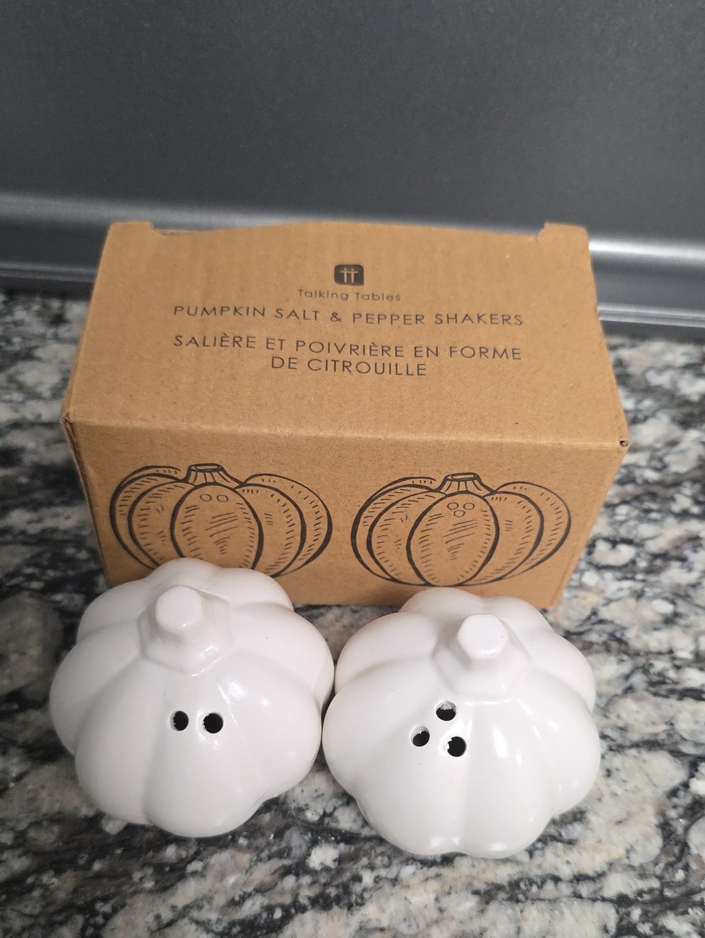 Talking Tables White Pumpkin Salt & Pepper Shakers